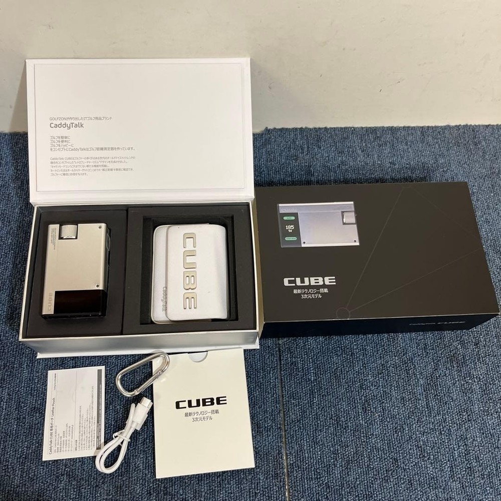 GOLFZON Caddy Talk Cube golf distance measuring device silver USDE
