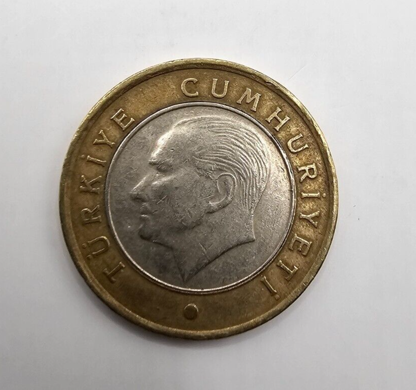 2009 Turkey 1 Lira KM#1244 circulated