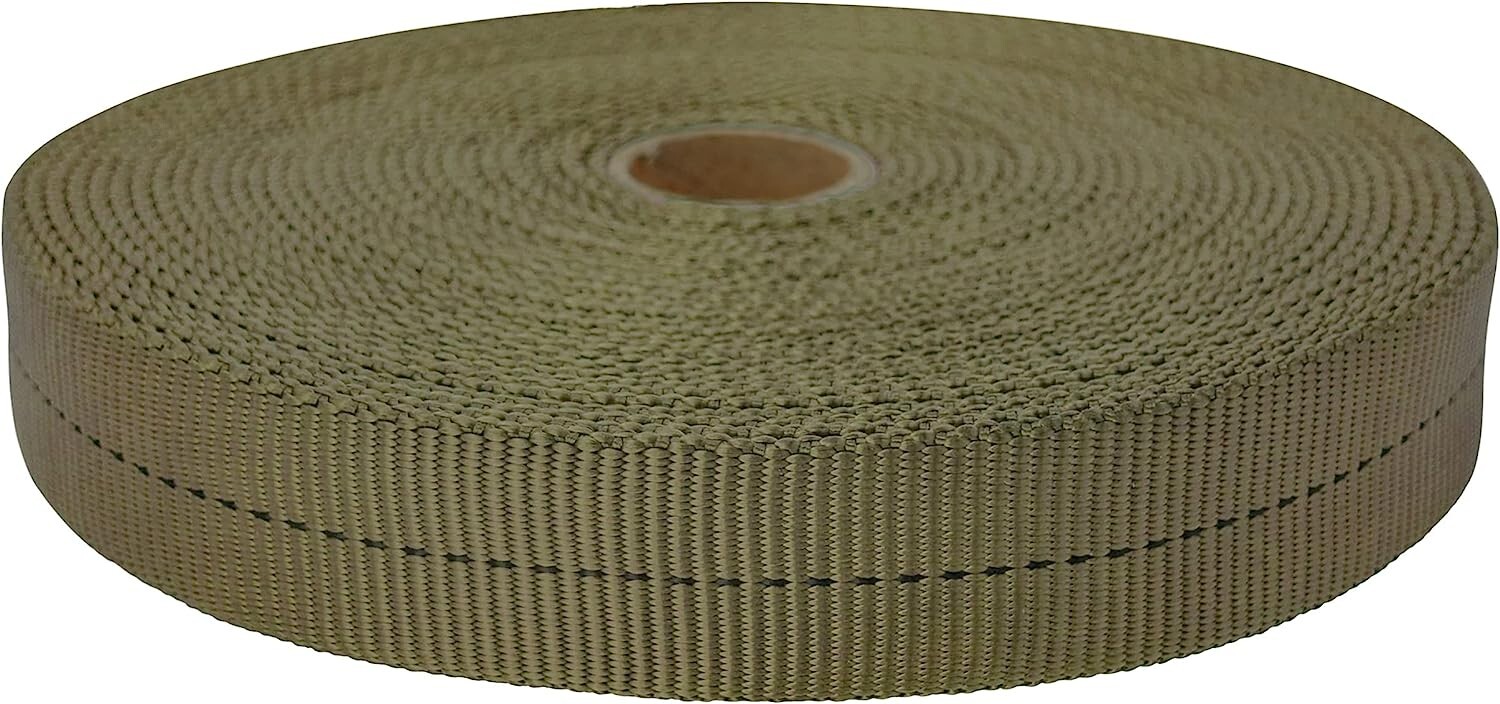 1 inch MIL-W-5625 Nylon Tubular Webbing Milspecs 4000Lbs Durable for Outdoor ...
