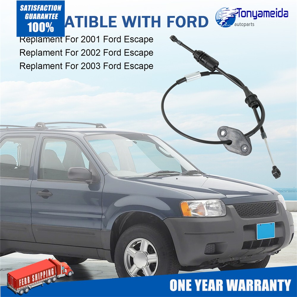YL8Z-7E395-BA Automatic Transmission Shift Cable For 2001-2003 Ford Escape CD4E