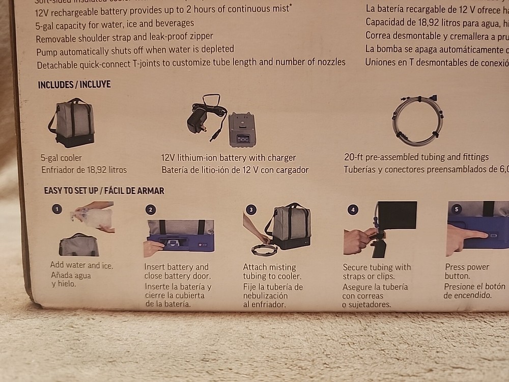 New Sealed Project Source Portable Misting Cooler Kit #4799809