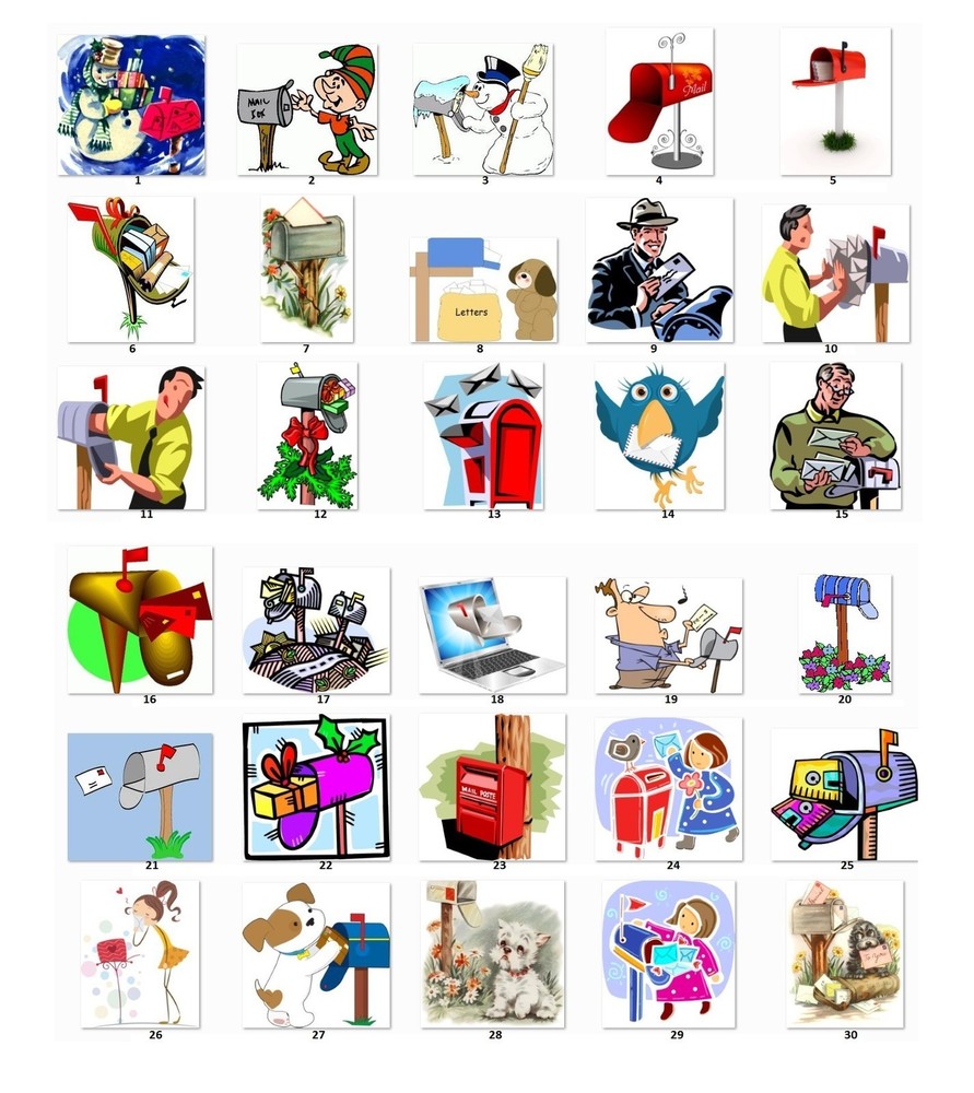 30 Personalized Address Label Mailboxes Postman (m1)