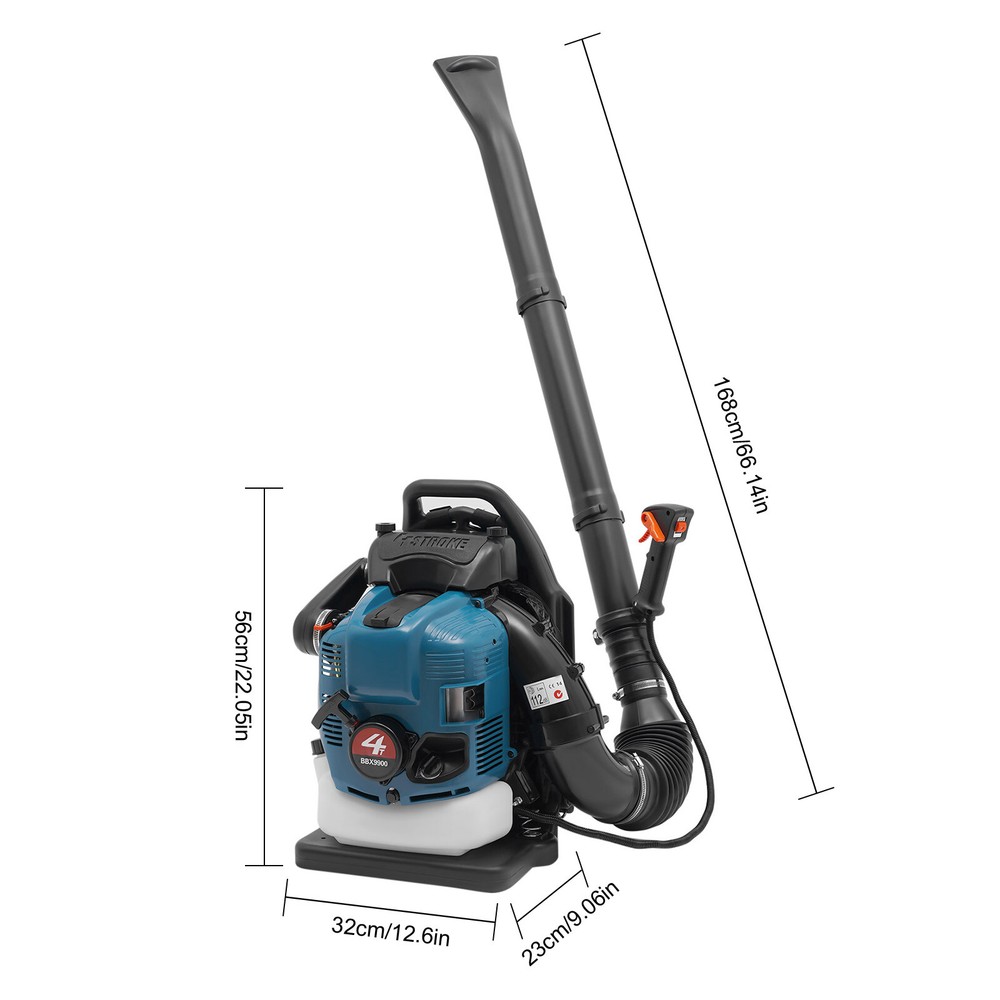 4 Stroke Gasoline Leaf Blower 75.6CC Backpack Gasoline Engine Leaf Blower