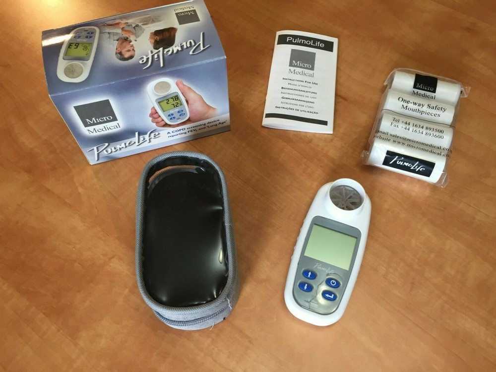 PulmoLife COPD Screening Device - Reporting FEV1 FEV% and Lung Age 
