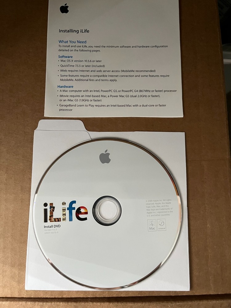 Apple iLife Install DVD