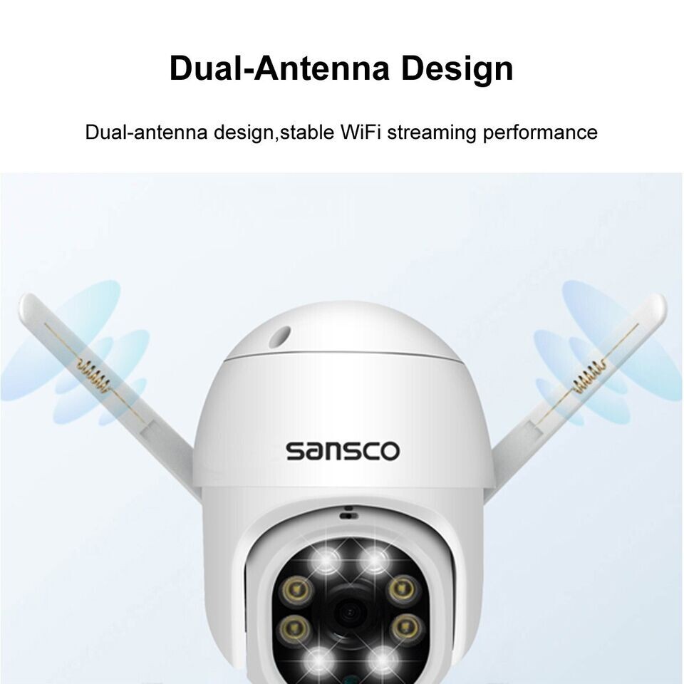 Sansco Wireless CCTV Security System Kit 3MP WiFi PTZ Audio Camera with 1TB