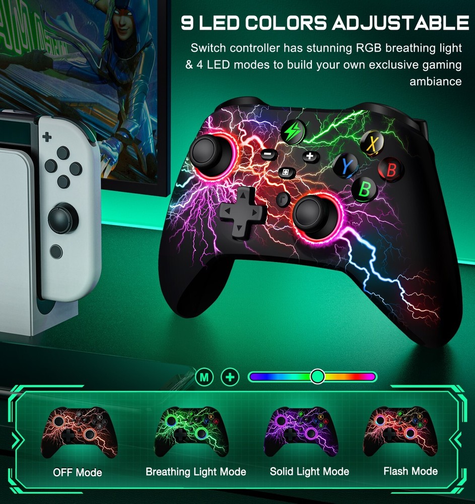 Full-Size Grip Handheld Wireless Controller For Nintendo Switch/OLED Joy-con