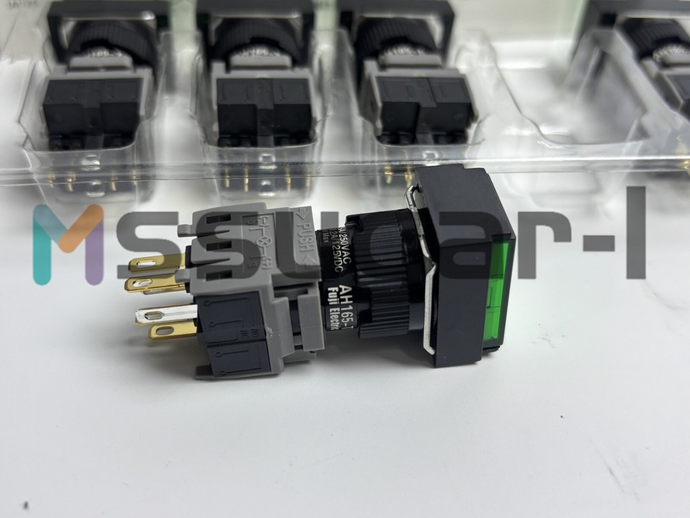 5PCS Green Pushbutton Command Switch 24VDC LED FUJI AH165-TLG11E3