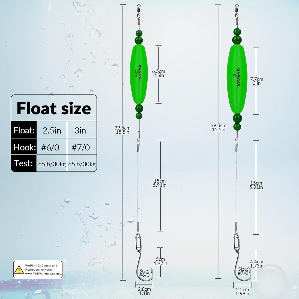 Catfish Float Rigs,Catfish Rattling Line Float for Santee Rig with Double Hooks