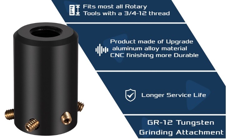 GR-12 TIG Welding Tungsten Electrode Multi-Angle Offsets Sharpener Grinder Head