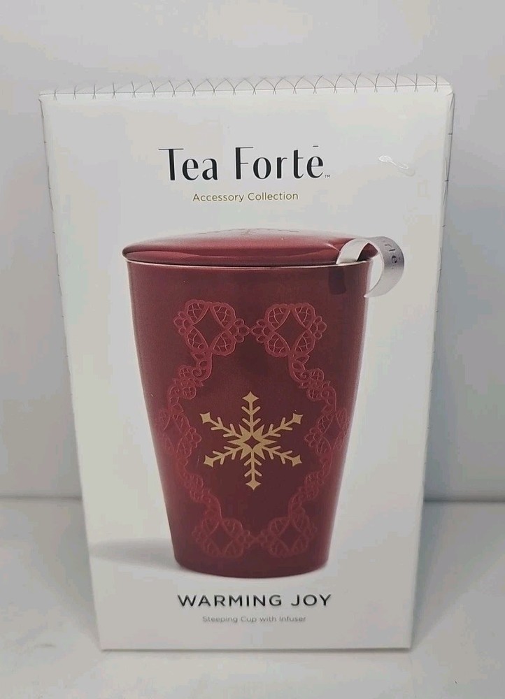 TEA FORTE ACCESSORY COLLECTION - KATI STEEPING CUP W/ INFUSER- WARMING JOY -NEW