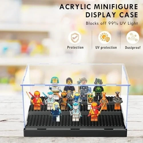 Display Case for Collectible Mini-figures and Action Figures Blocks