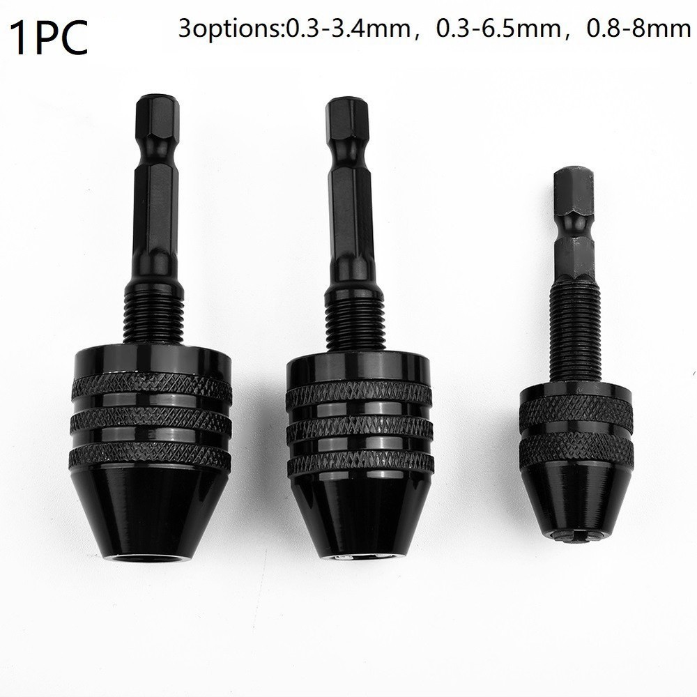 Keyless Drill Bit Chuck Conversion Hex Shank Adapter Quick Change Tool Holder