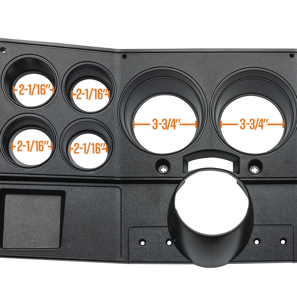 GlowShift 6-Gauge Cluster Dashboard Replacement Panel for 73-91 Chevy K5 Blazer