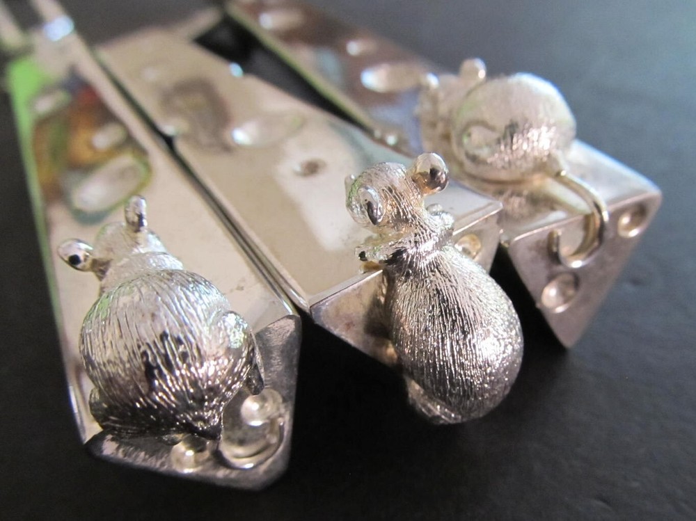 Mouse and Cheese Serving Set - Silverplated, 3-pc