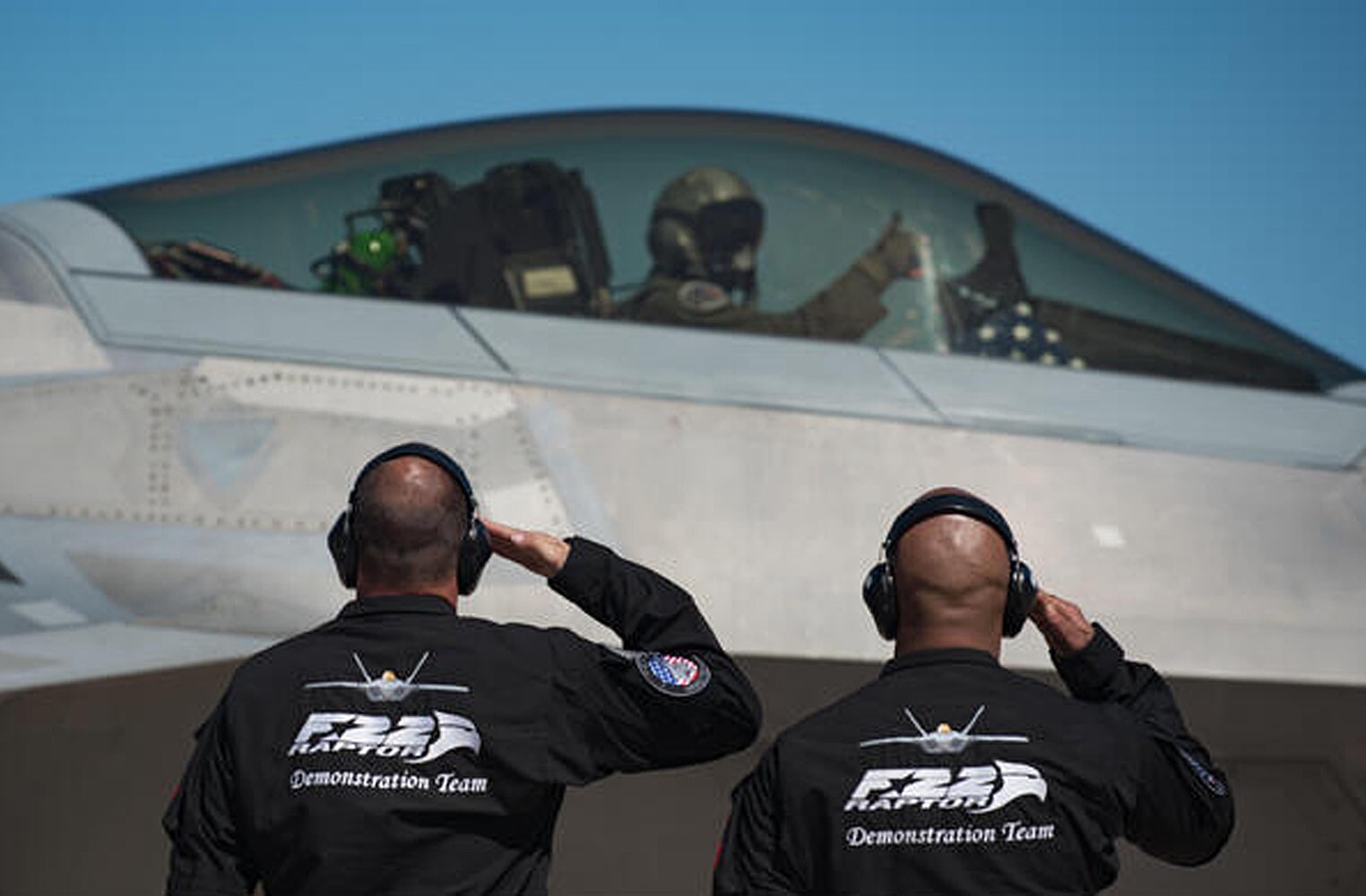 USAF -F-22- RAPTOR -DEMO TEAM-Langley AFB, VA-ORIGINAL AIR FORCE BLACK VEL PATCH