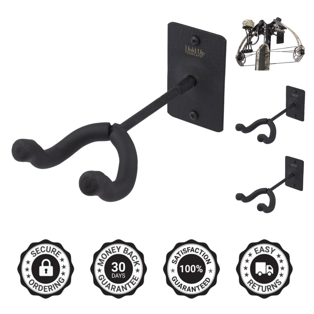 Versatile Crossbow Holder with Pivoting Cradle - Ideal Flat Wall Display