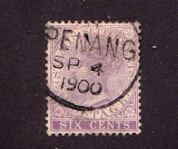 Straits Settlements stamp #48, Penang cancel