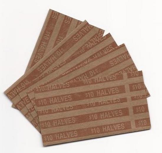 100 Coin Wrappers - for Halves / Half dollars / Fifty Cent pieces