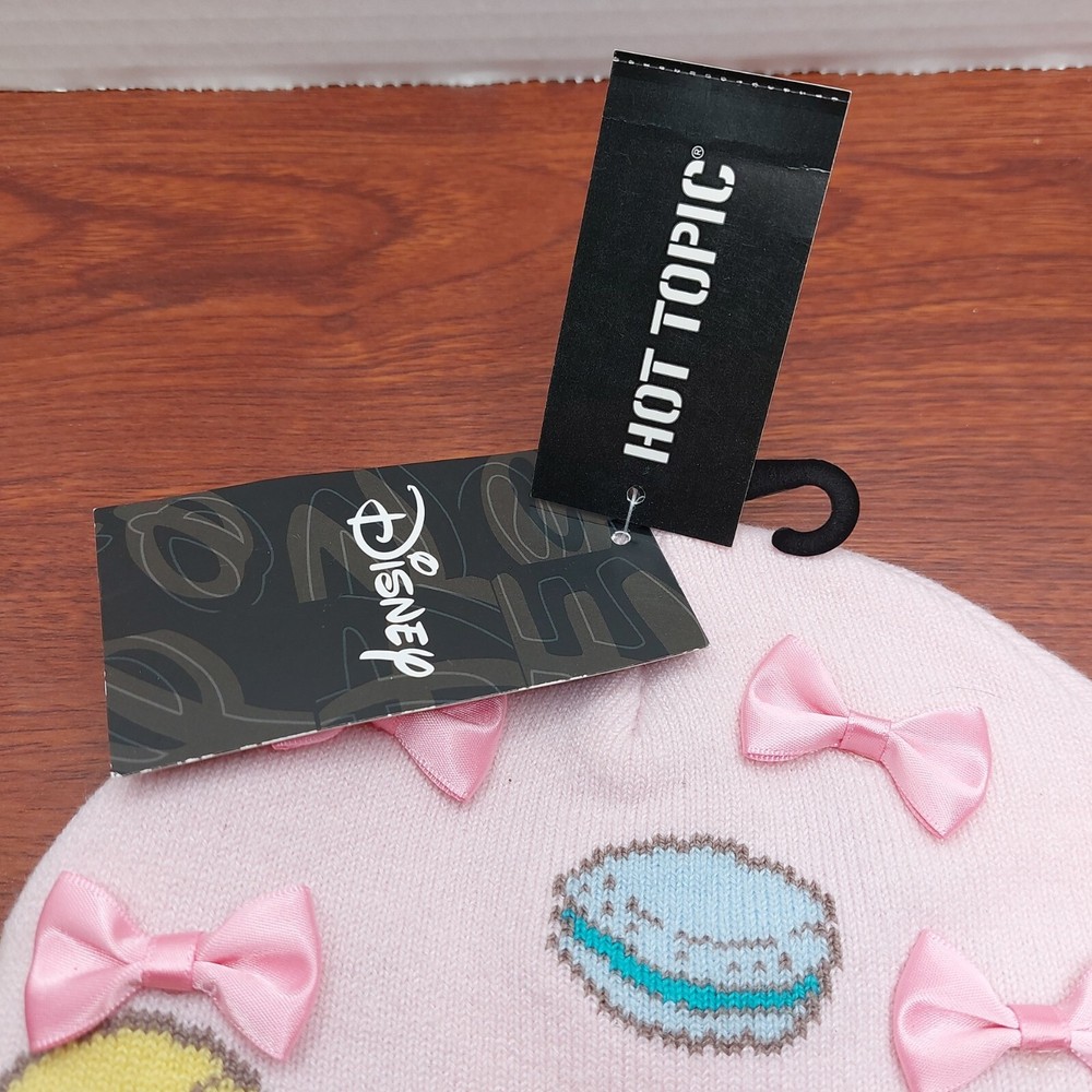 Disney X Hot Topic Beanie Hat Pink Bow Cap