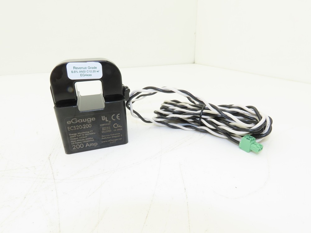 EGauge Systems ECS20-200 Current Transformer Split-Core CT 20mm 200A 600VAC