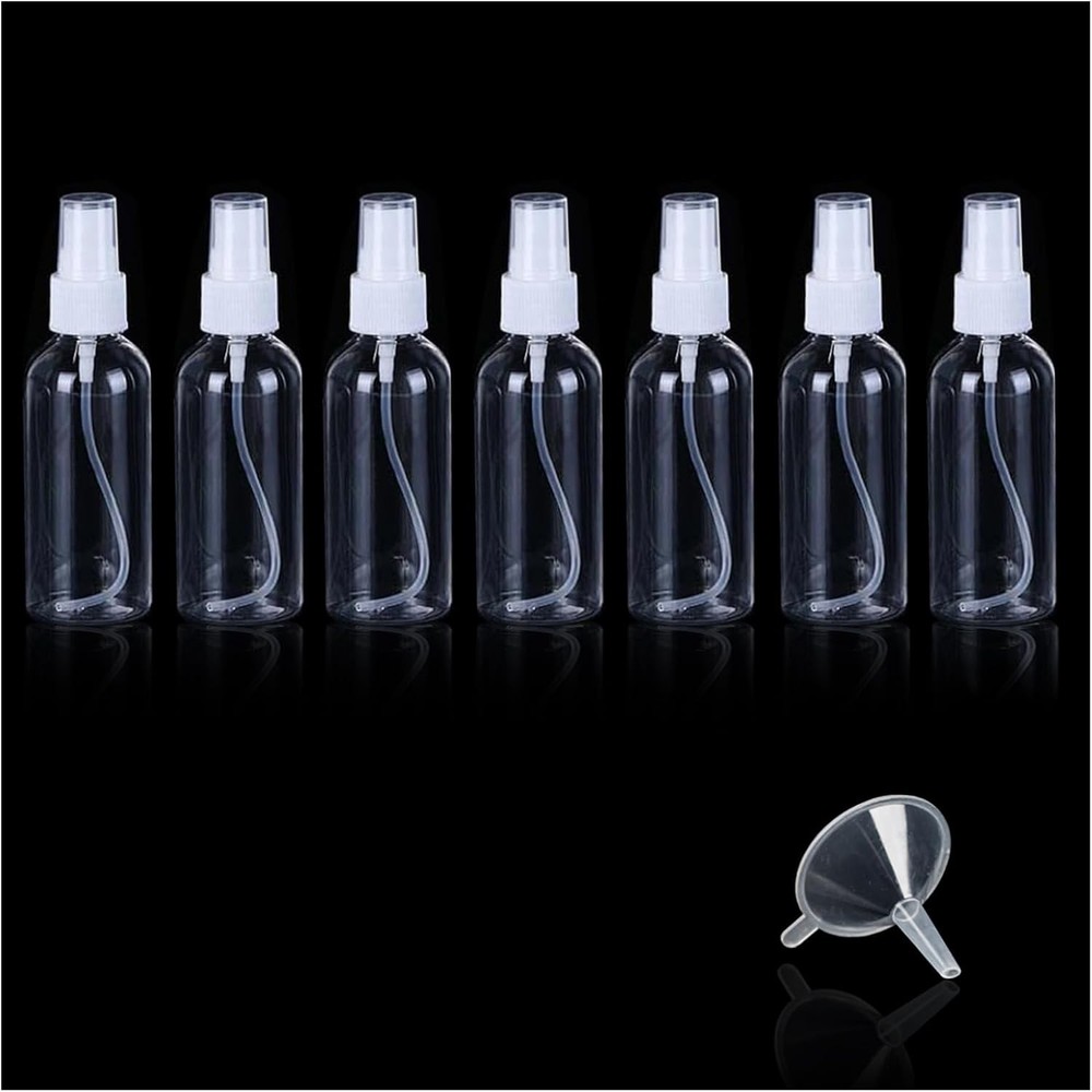 7 Pack 30ml Spray Bottle,Clear Empty Refillable Plastic Bottles,Mini SprayBottle