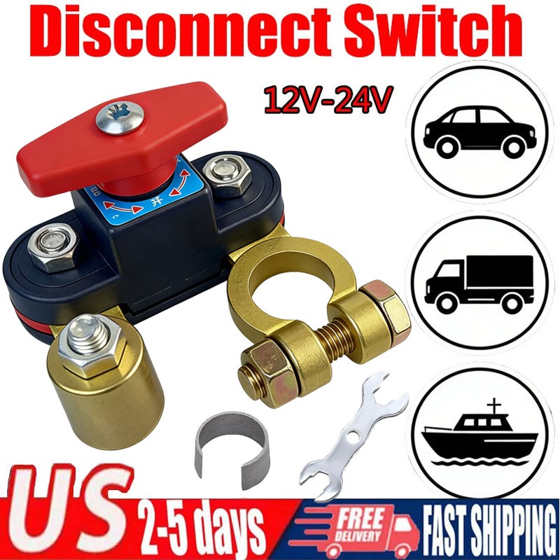 Car Battery Power Cut-Off Switch Breaker, Adjustable Pure Copper Stable Transmis