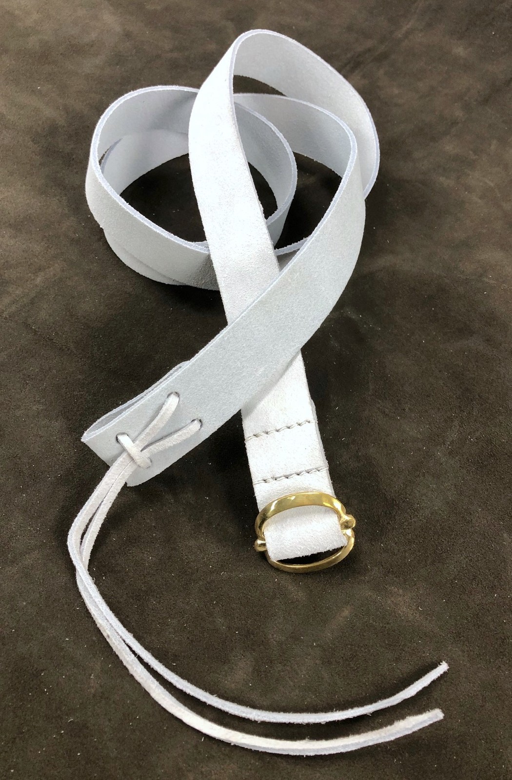 White Buff Leather Musket Sling with Buckle