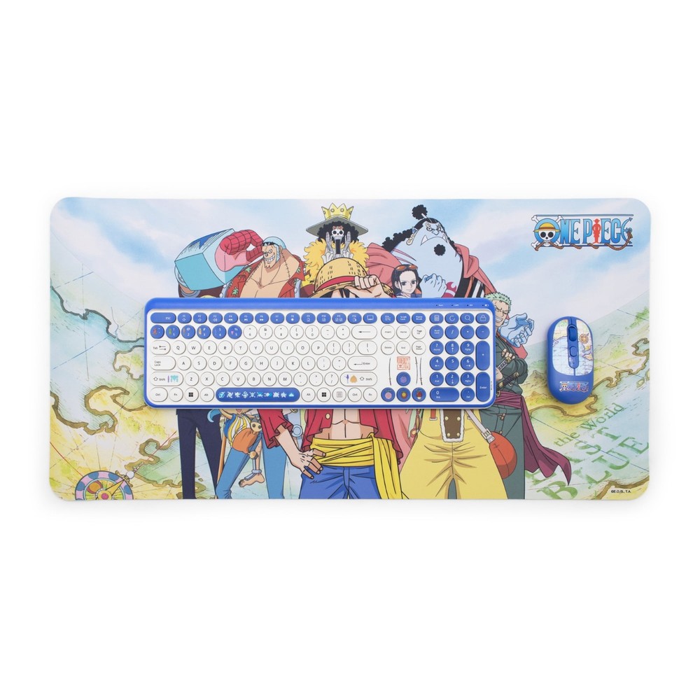 One Piece Megaset Wireless Computer Keyboard Mouse & Mat - Accessory Set™
