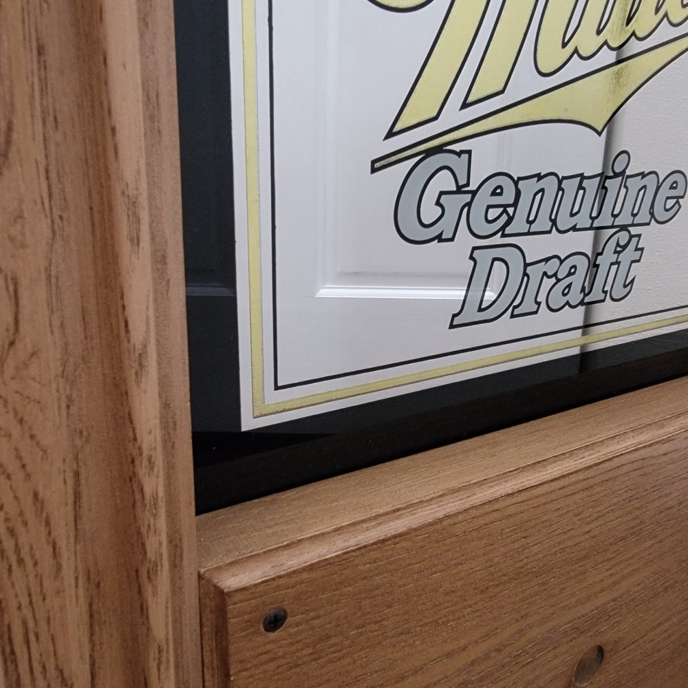 Rare Miller Genuine Draft Mirror Sign Bar Tap Box for Draft Beer Prototype