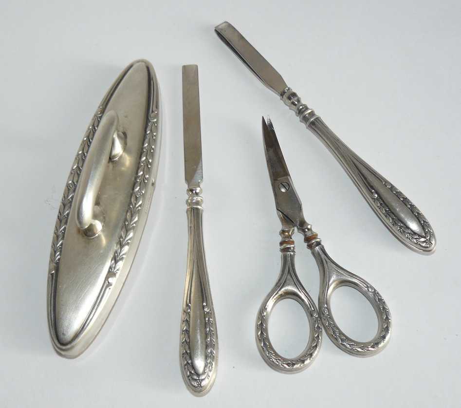 Antique Silver 800 MANICURE SET