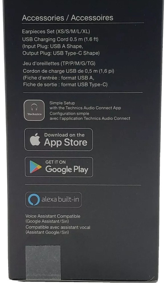 Panasonic Technics True Wireless Stereo Earbuds Earphones EAH-AZ70W, Silver