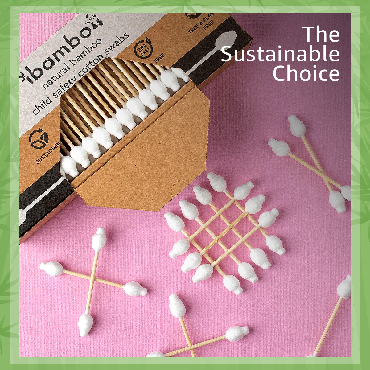Ibambo Bamboo Child Safety Cotton Swabs