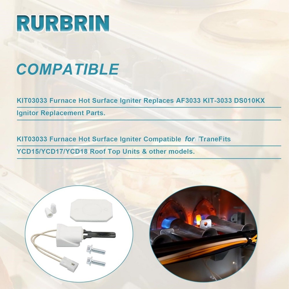 Furnace Ignitor Replacement For Trane Models Replace AF3033 KIT-3033 DS010KX