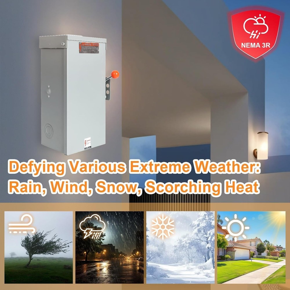 Reliable 100A Double Throw Generator Switch - 10- Durability for Home Use