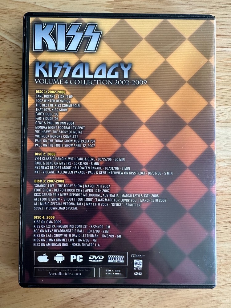 KISS - KISSology Vol. 4 2002-2009 Live DVD Gene Peter Paul Eric Singer