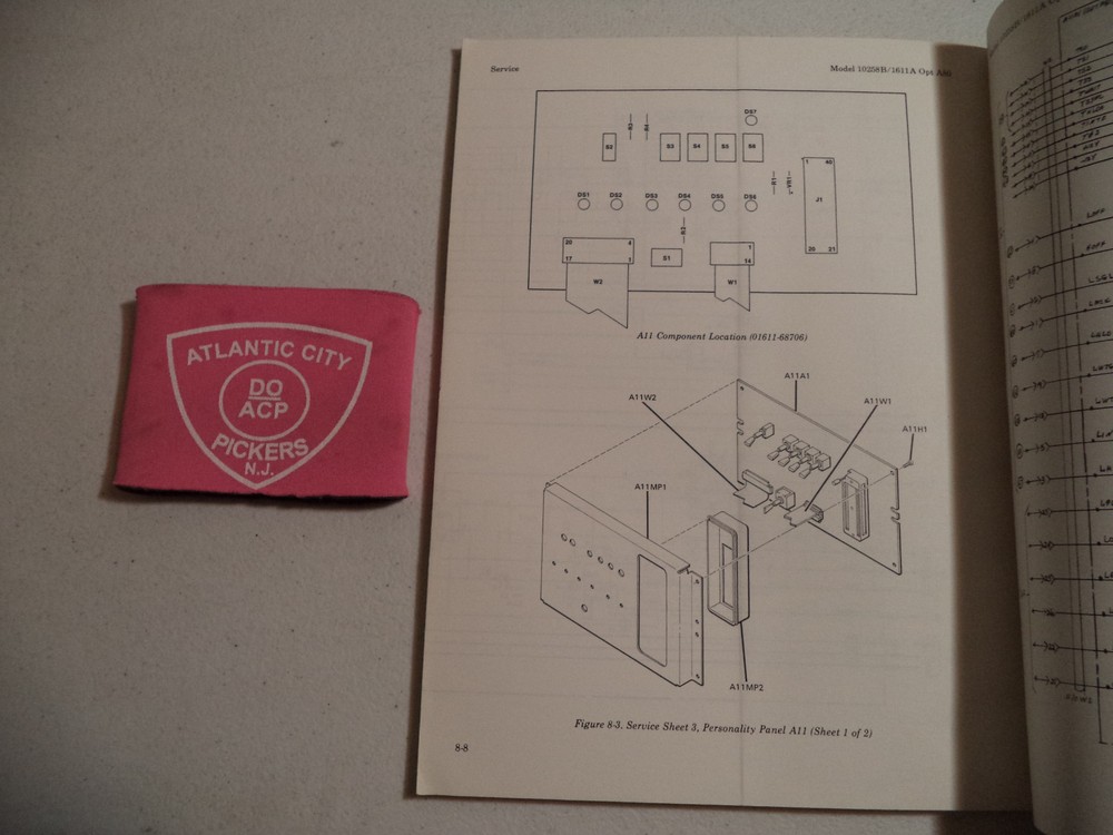 HP 1611A OPT A80 (10258B) FOR A80 MICROPROCESSOR OPERATING & SERVICE MAN SUPPLEM