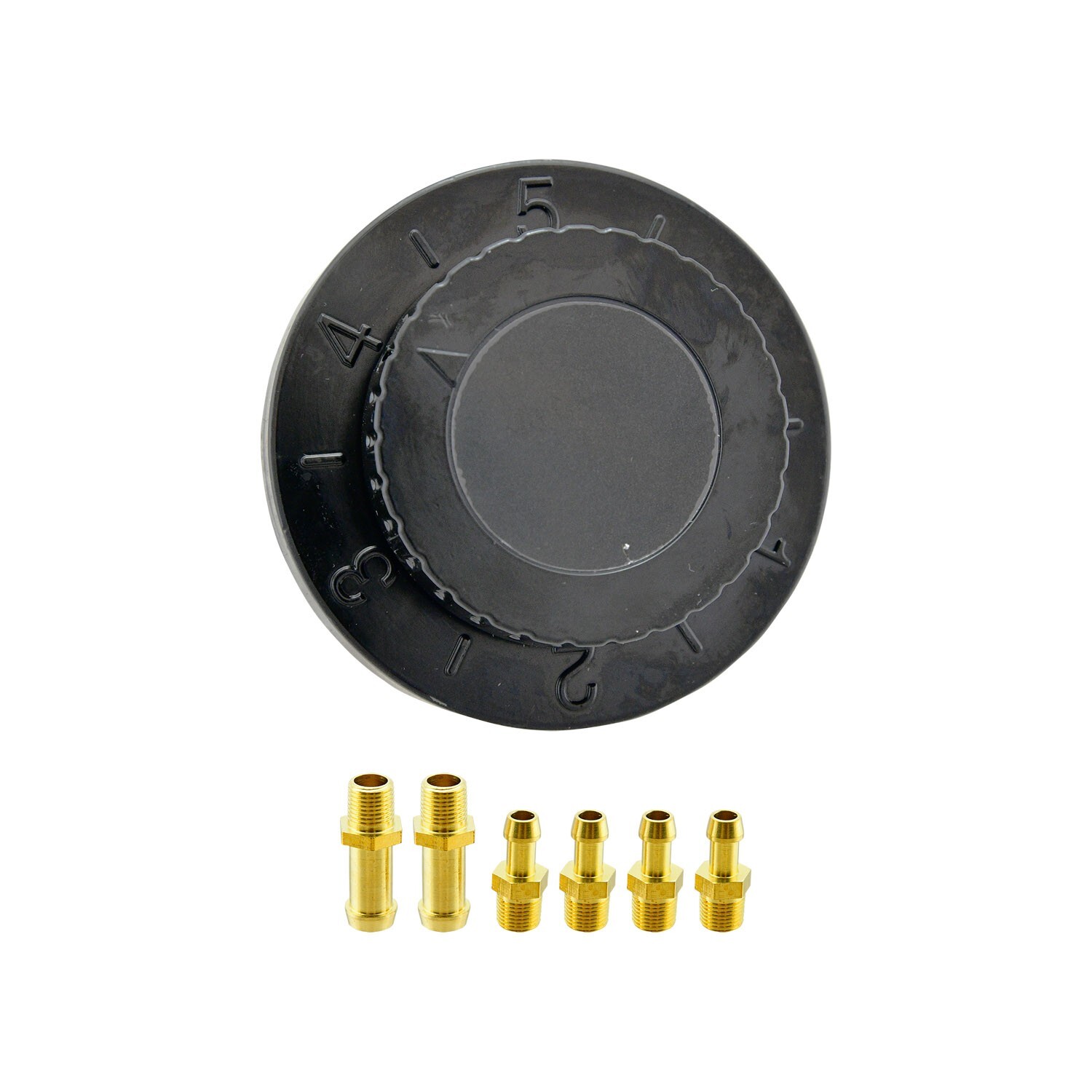 Universal Inline Black Low Pressure Adjustable Fuel Pressure Regulator 1-6 PSI