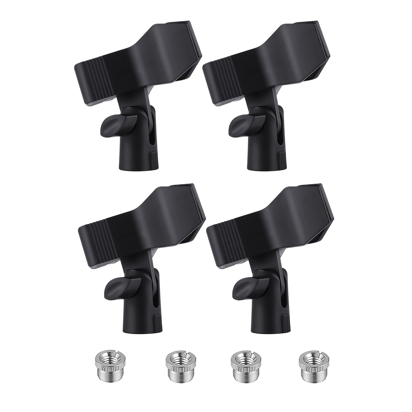 Rannsgeer ERC60 Adjustable Universal Microphone Clip Holder (4 Pack)