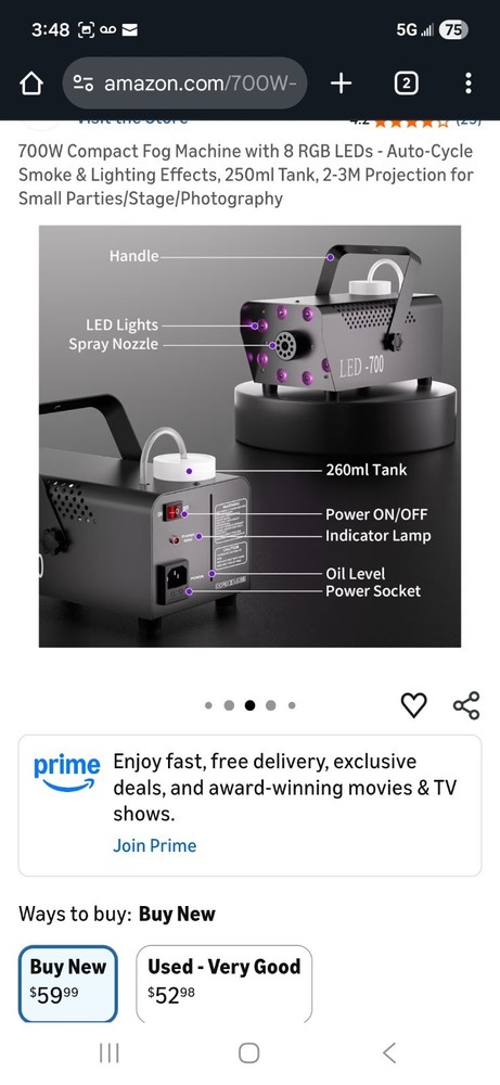 Led 700 Smoke Machine With Remote Control