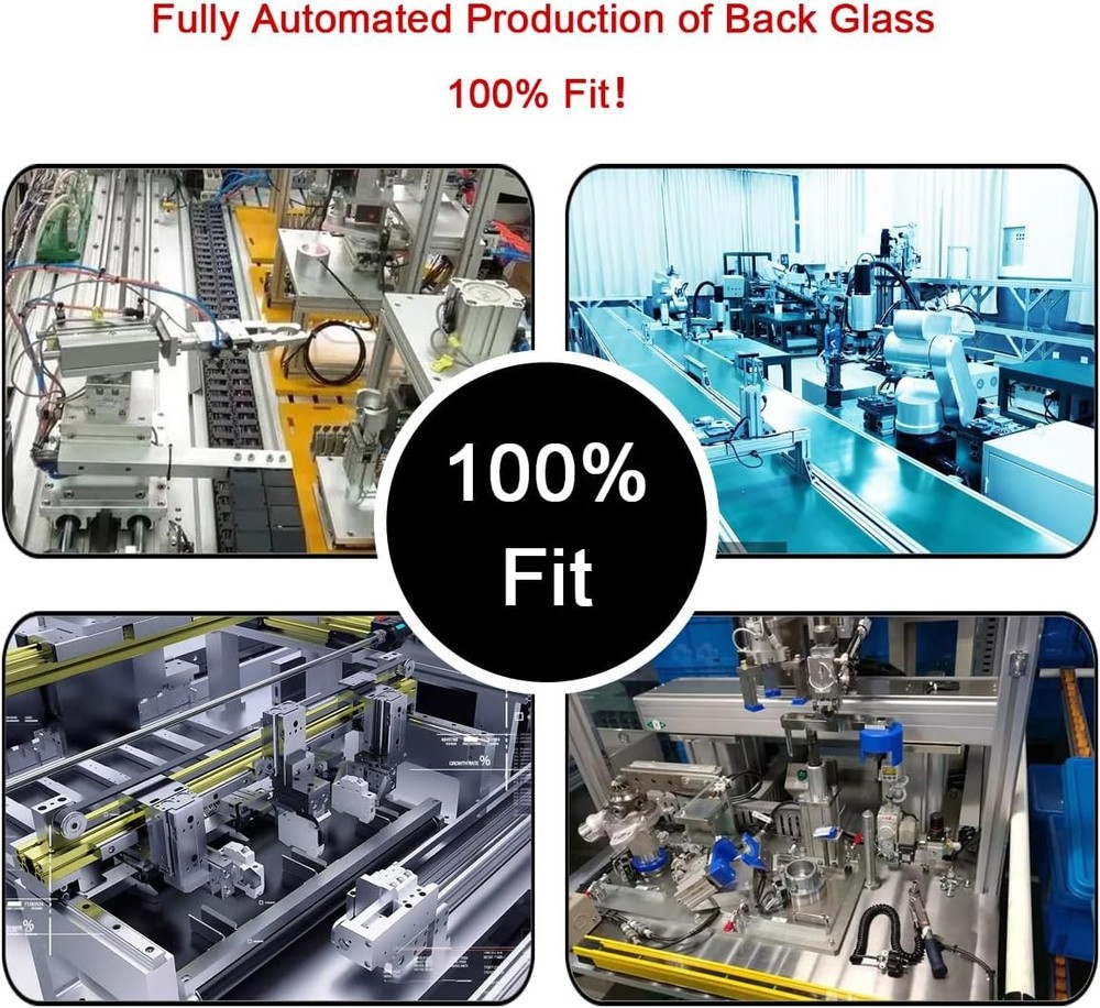 OEM Rear Back Glass Replacement Compatible with iPhone 14 Pro Max Space Black