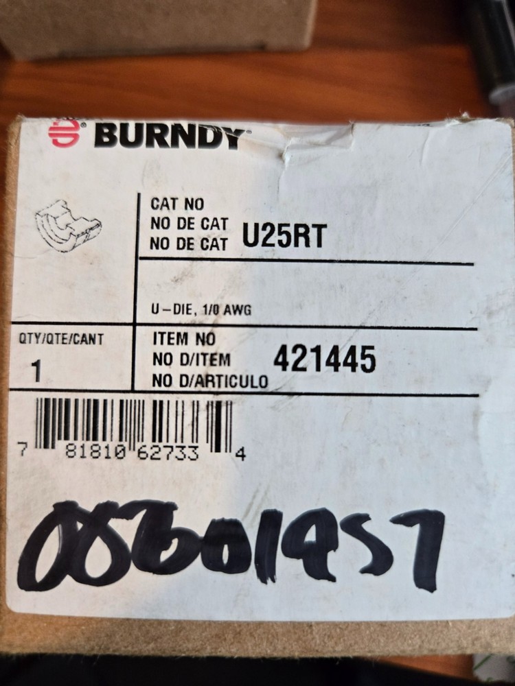 burndy u die set 4 DIFFERENT DIE SET