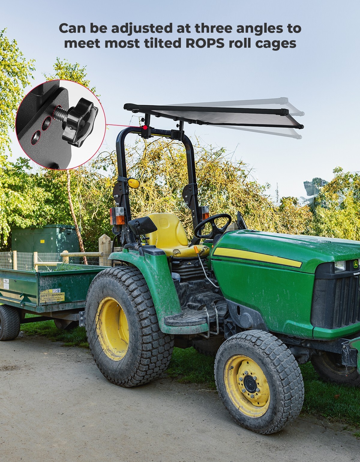 KEMIMOTO ROPS Tractor Canopy Top for John Deere Kubota Mowers