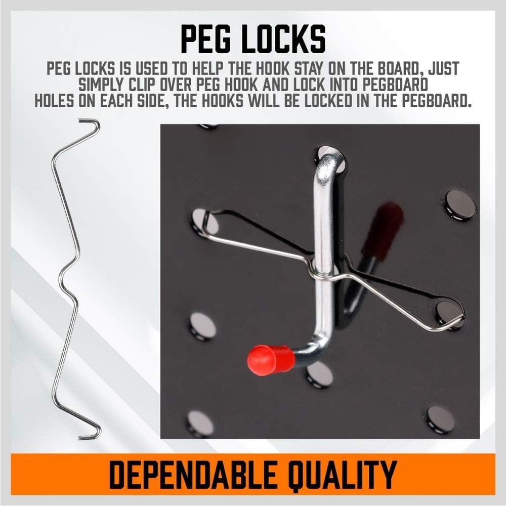 238 pcs Pegboard Hooks Assortment Kit Heavy Duty Rust Resistant Tool Organizer