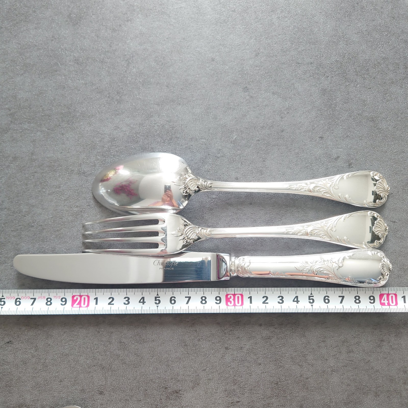 Christofle Marly 6pcs Silverplate Flatware Table Knife Fork Spoon Excellent