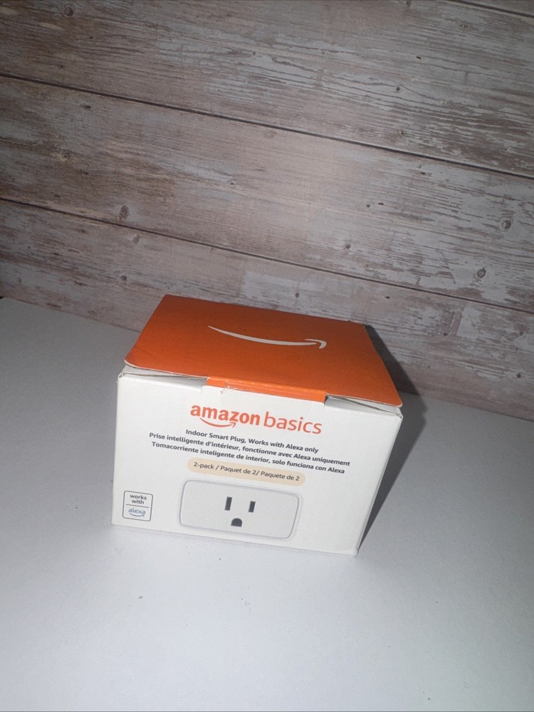 Amazon Basics Indoor Smart Plug - TWO PACK - Works with Alexa - Simple setup