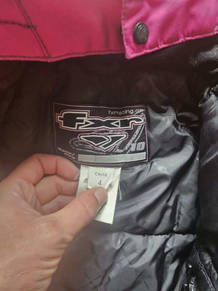 FXR Child Backshift Snowmobile Jacket - Size 4 Pink