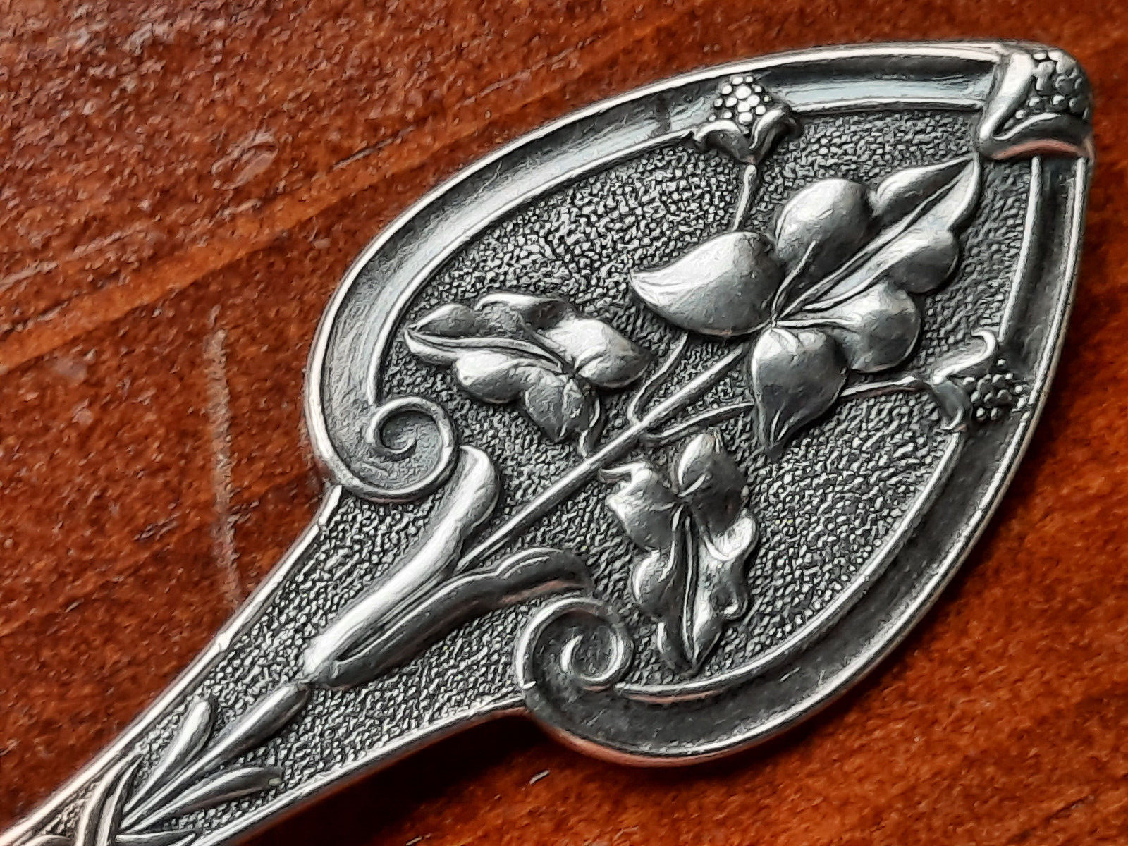 Coin Silver Knowles & Ladd Leaf & Berry Pickle Knife