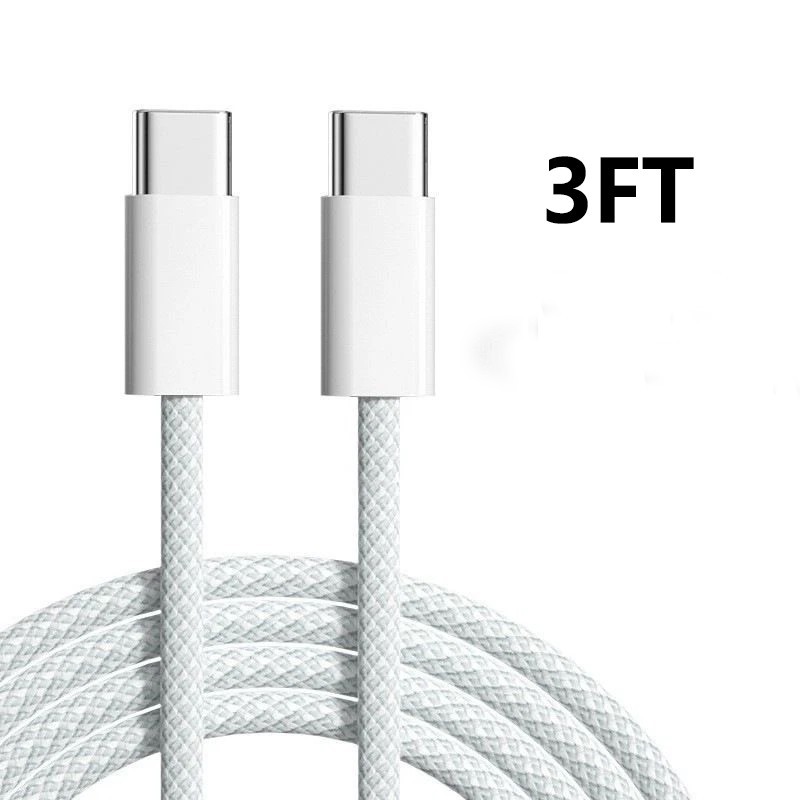3FT USB-C to USB-C Cable Type C Charging Cable For iPhone 15 Plus 15 Pro Max