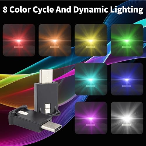Mini USB LED Car Light, DC 5V Intelligent Interior Car Lights, TYPE-C-2
